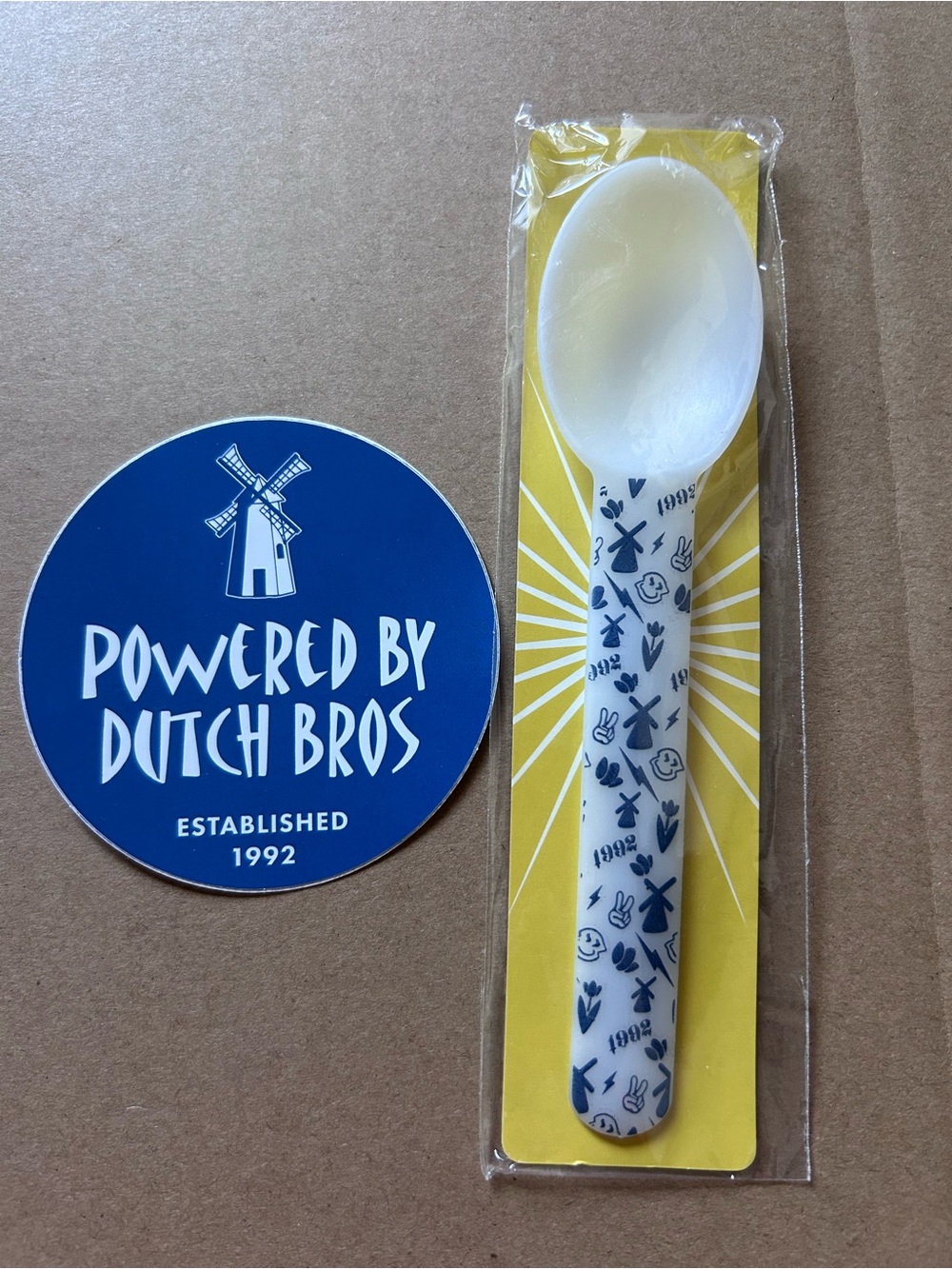 Dutch Bros Blue & White Spoon - Dutch Bros Branded